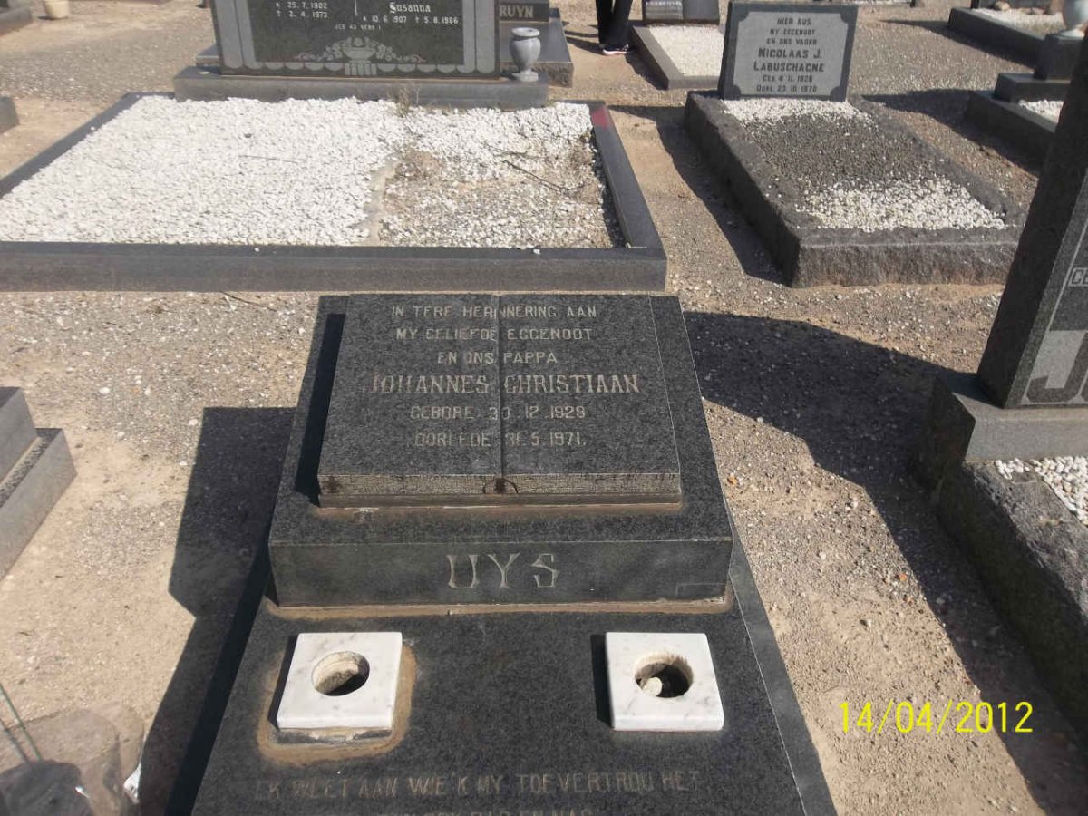 UYS Johannes Christiaan 1929-1971