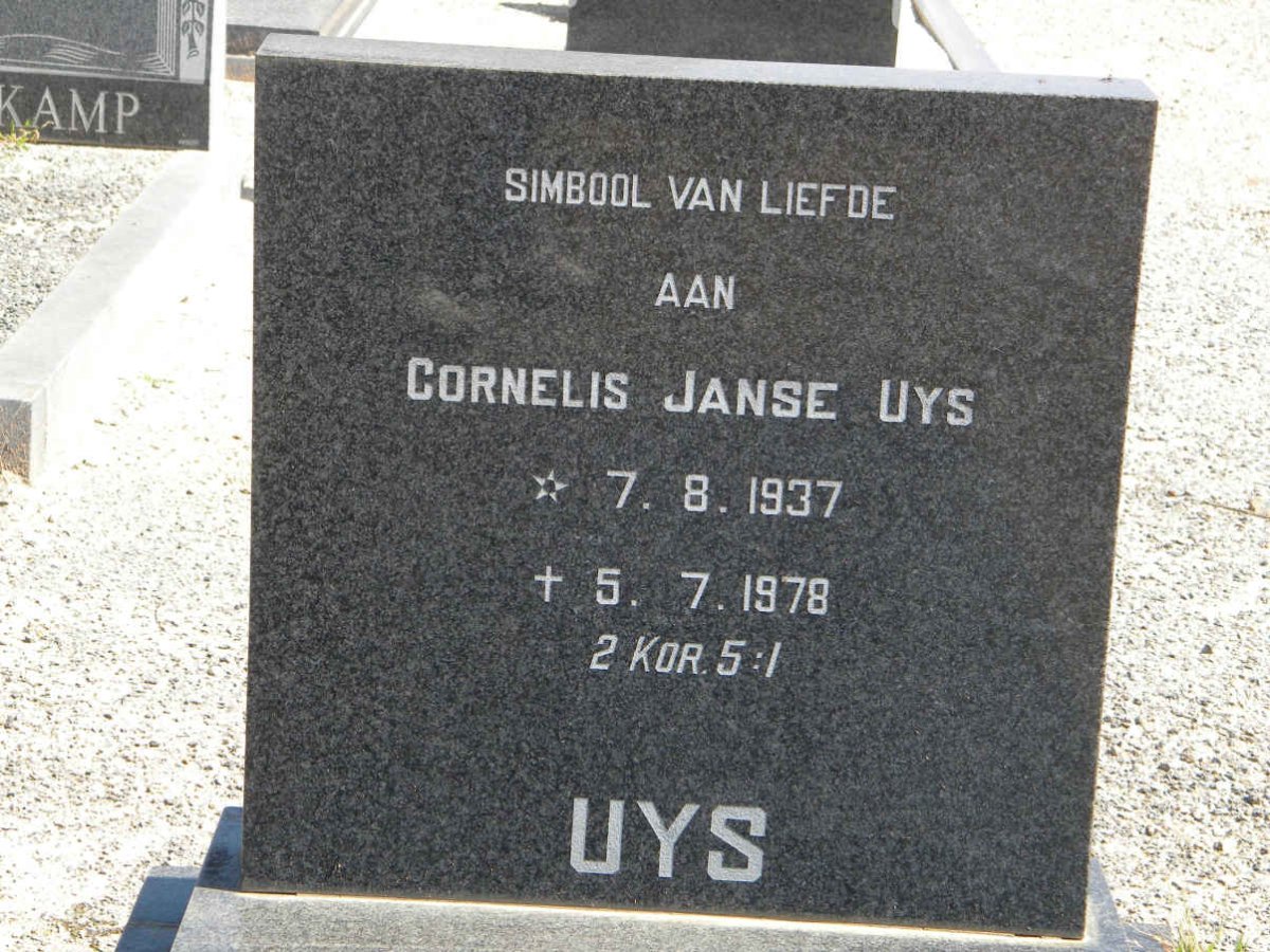 UYS Cornelis Janse 1937-1978