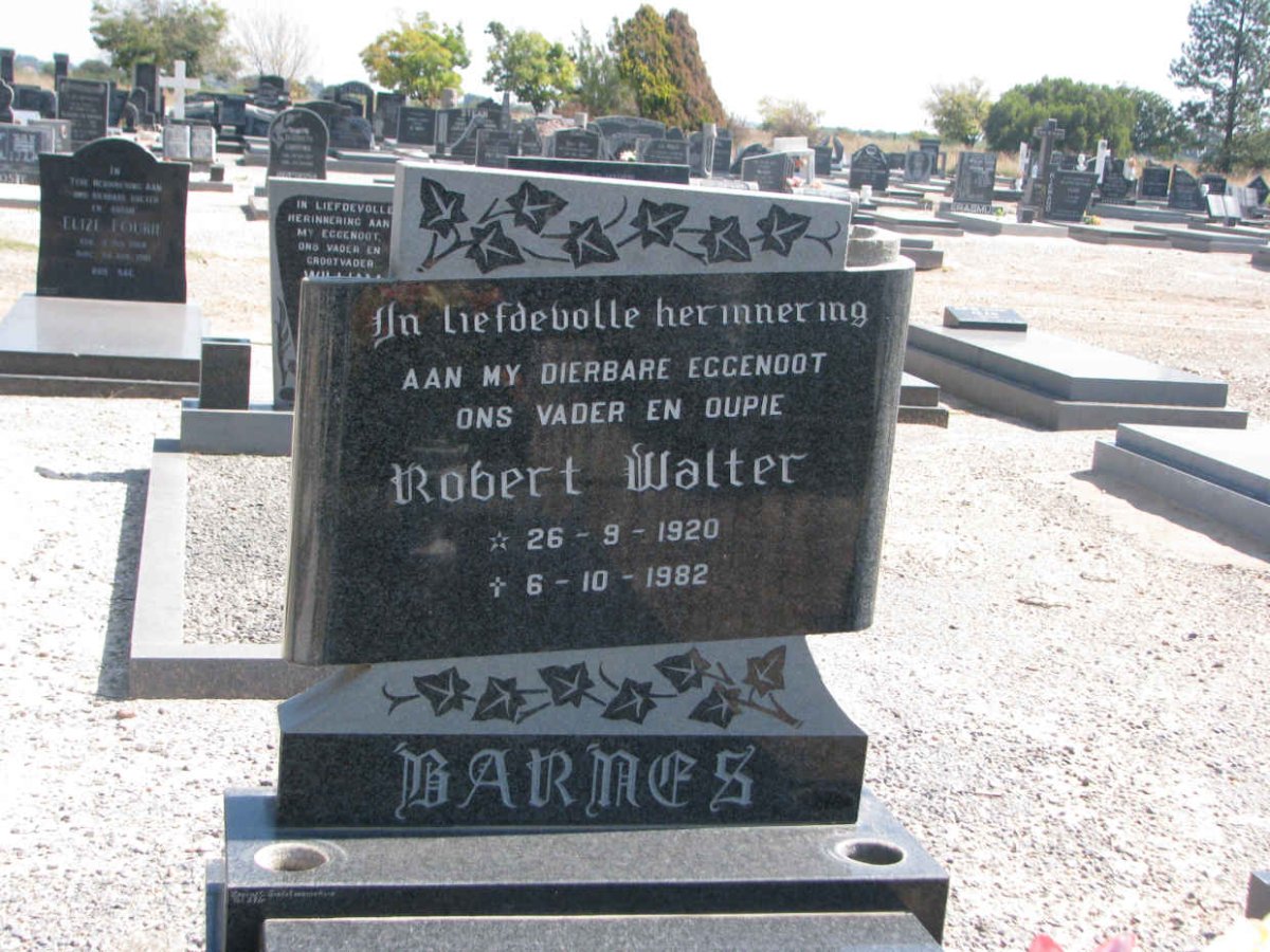 BARNES Robert Walter 1920-1982