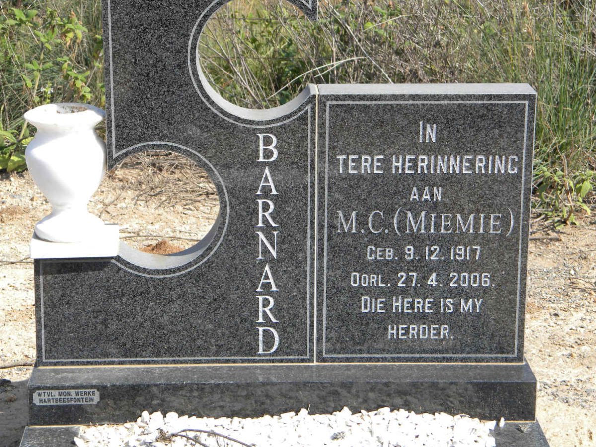 BARNARD M.C. 1917-2006