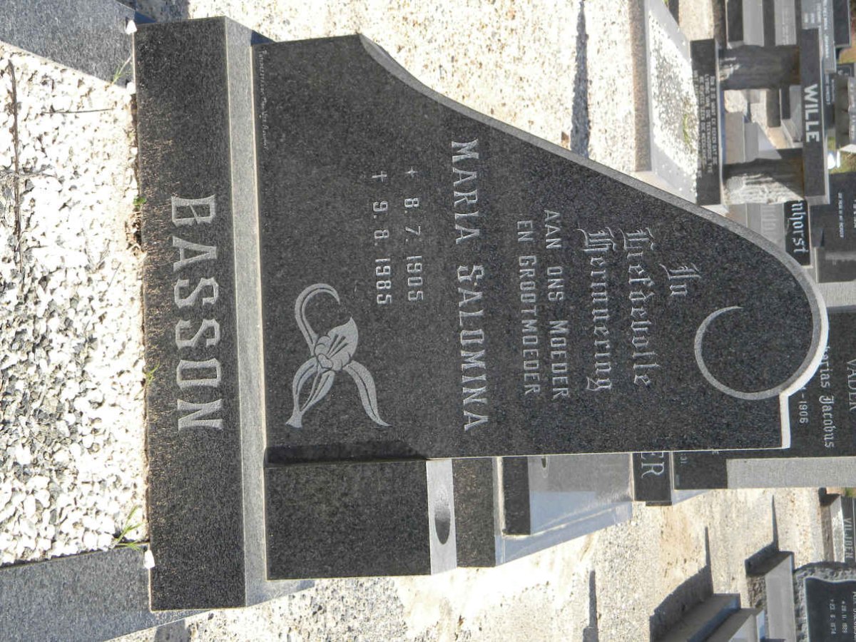 BASSON Maria Salomina 1905-1985