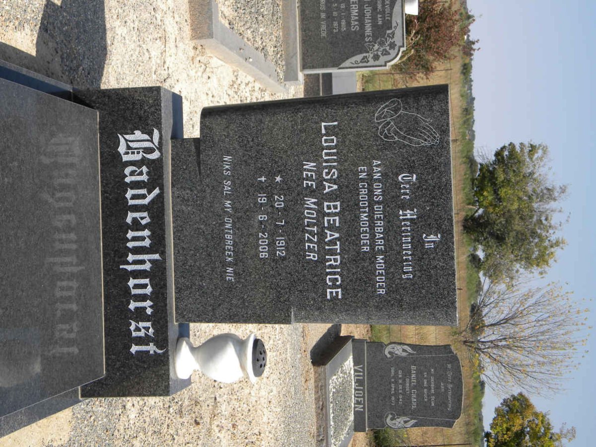 BADENHORST Louisa Beatrice nee MOLTZER 1912-2006