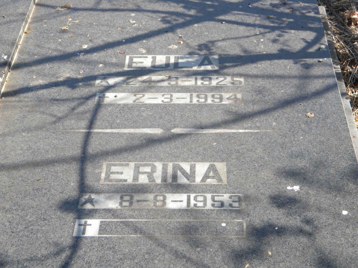 BADENHORST Eula 1925-1994 :: ? Erina 1953-