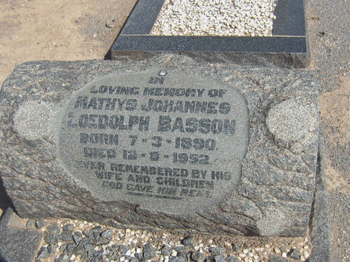 BASSON Mathys Johannes Loedolph 1890-1952