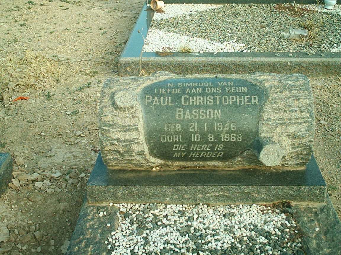 BASSON Paul Christopher 1946-1968