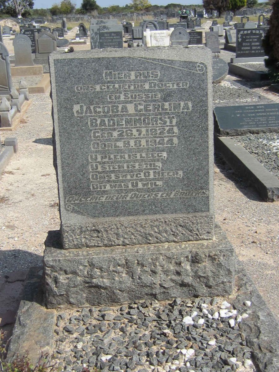 BADENHORST Jacoba Gerlina 1924-1944