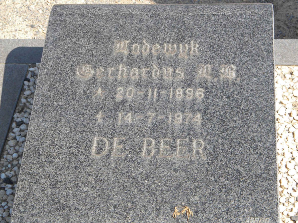 BEER Lodewyk Gerhardus L.B., de 1896-1974