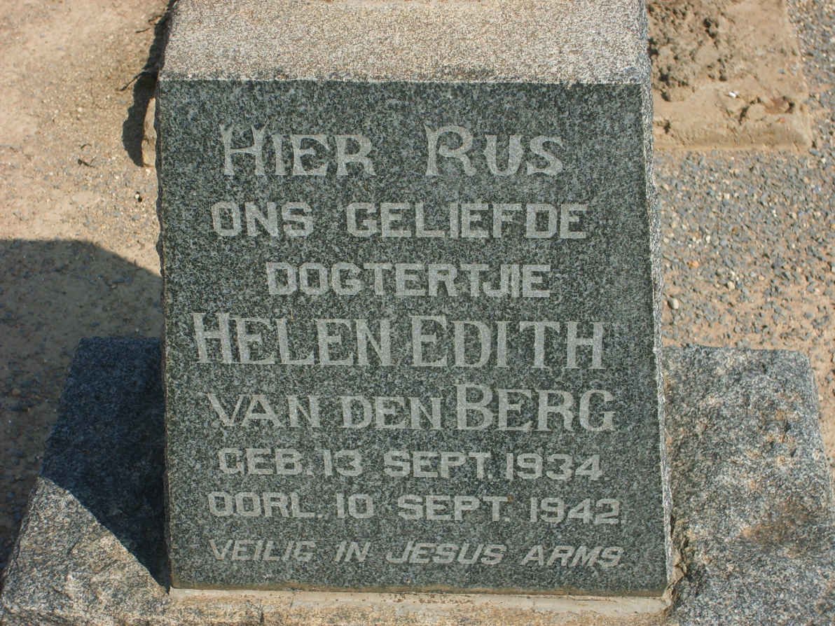 BERG Helen Edith, van den 1934-1942