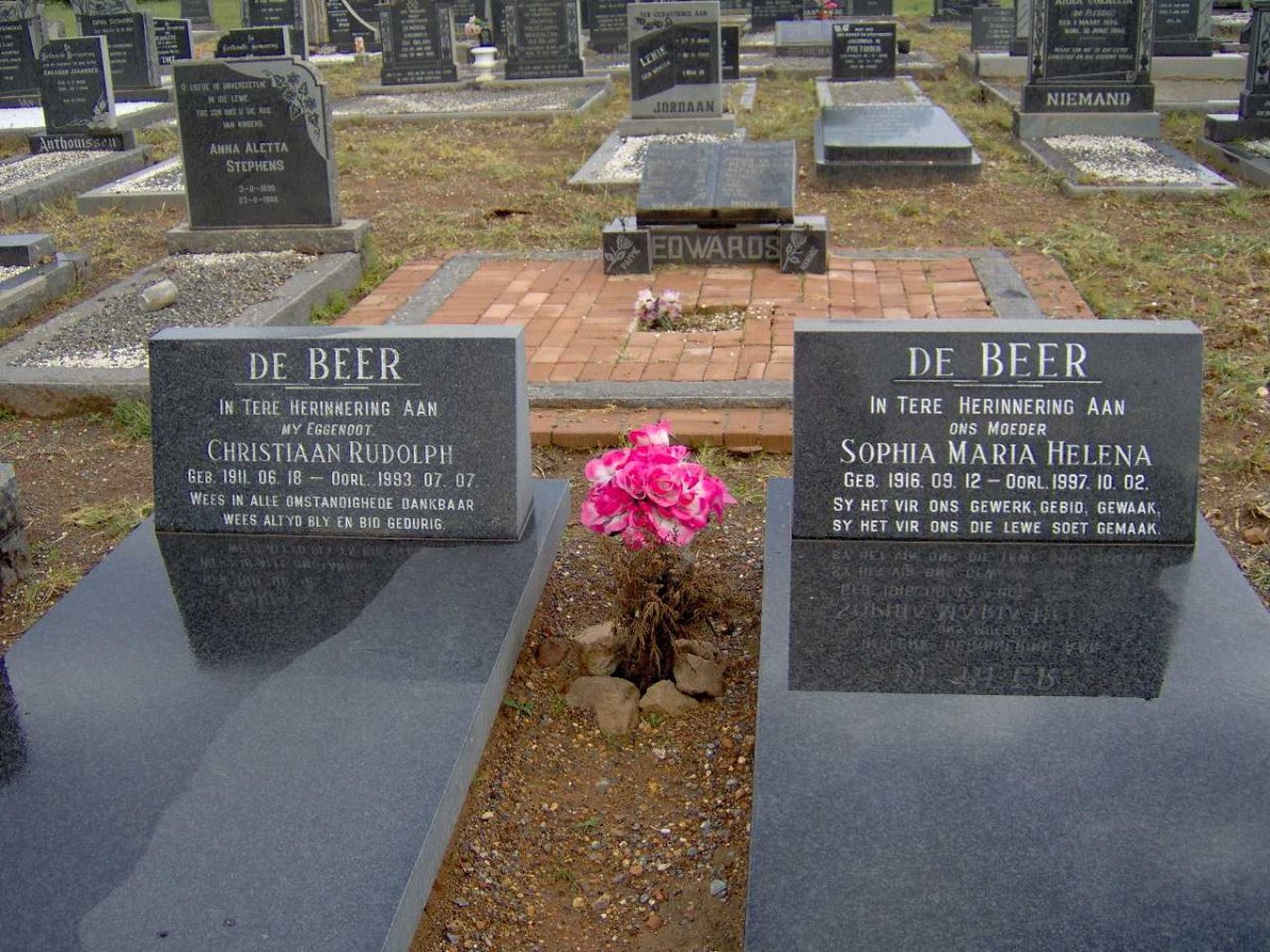 BEER Christiaan Rudolph, de 1911-1993 &amp; Sophia Maria Helena 1916-1997