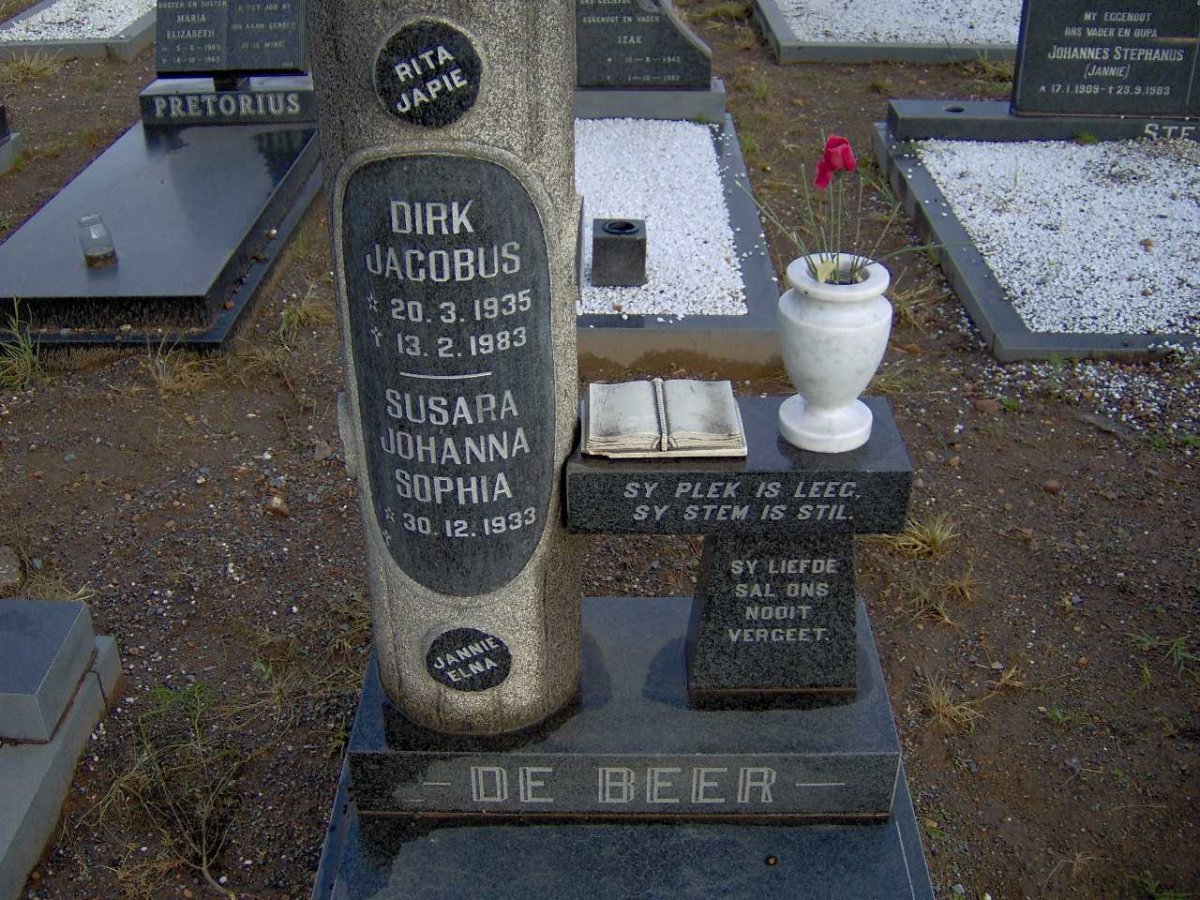 BEER Dirk Jacobus, de 1935-1983 &amp; Susara Johanna Sophia 1933-