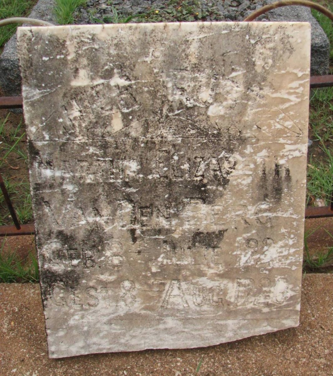 BERG Martha Elizabeth, van den 192?-192?