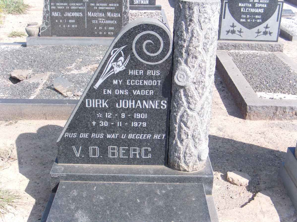 BERG Dirk Johannes, v.d. 1901-1979