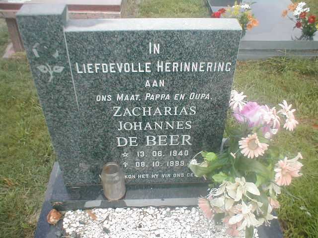 BEER Zacharias Johannes, de 1940-1999