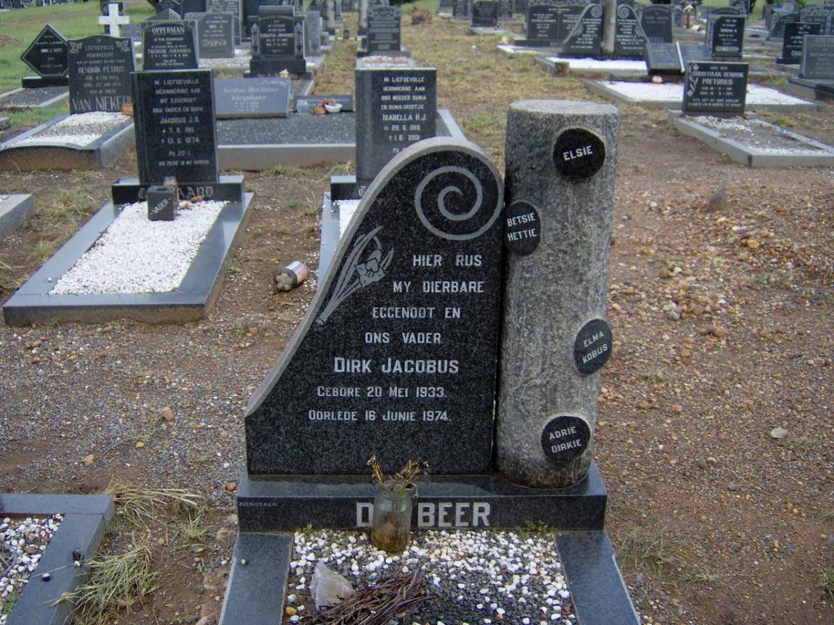 BEER Dirk Jacobus, de 1933-1974