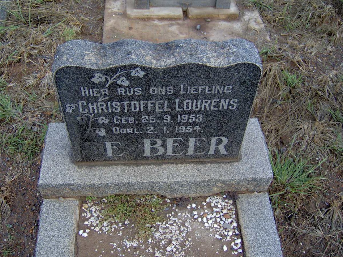 BEER Christoffel Lourens, de 1953-1954