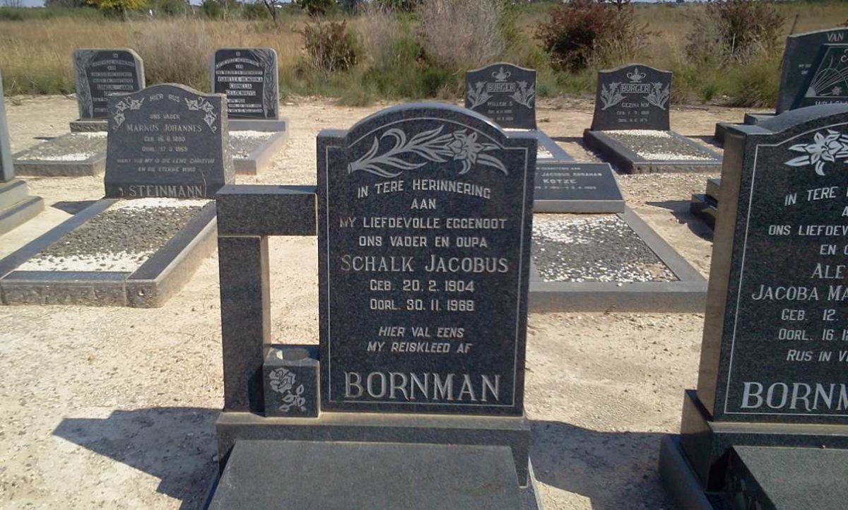 BORNMAN Schalk Jacobus 1904-1968