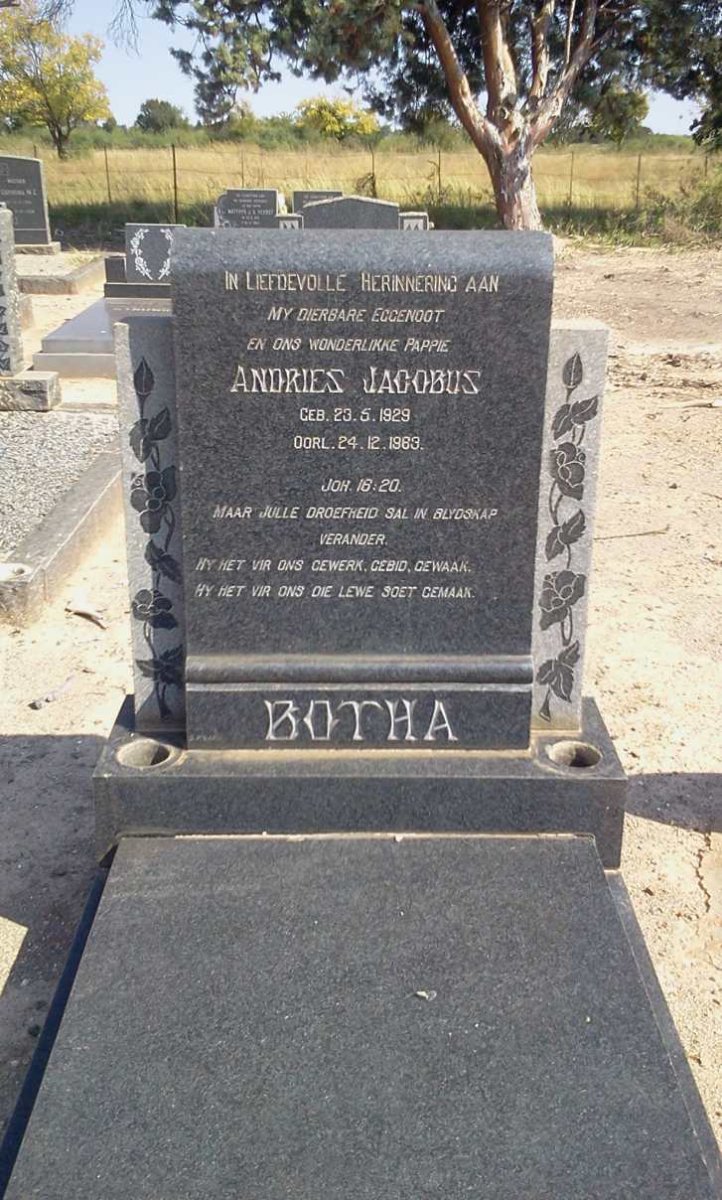 BOTHA Andries Jacobus 1929-1963