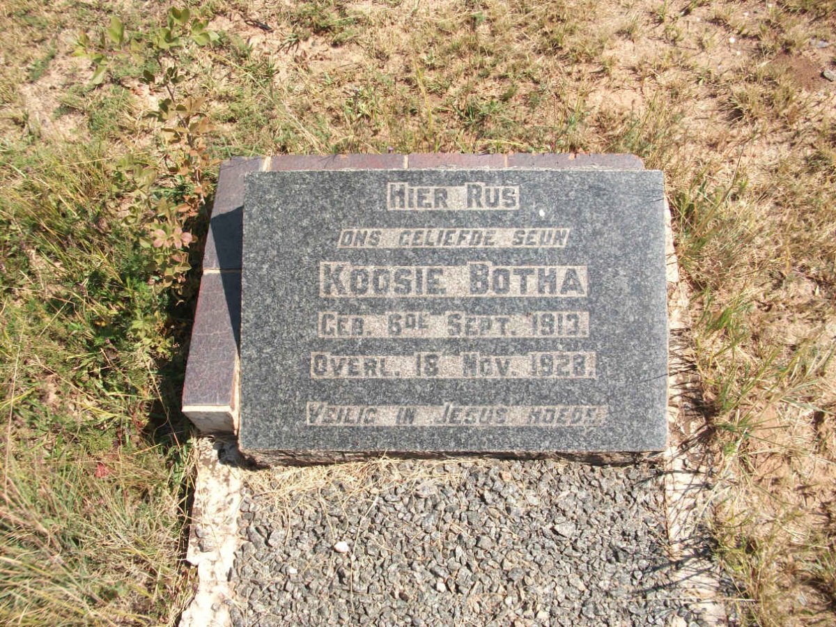 BOTHA Koosie 1913-1928