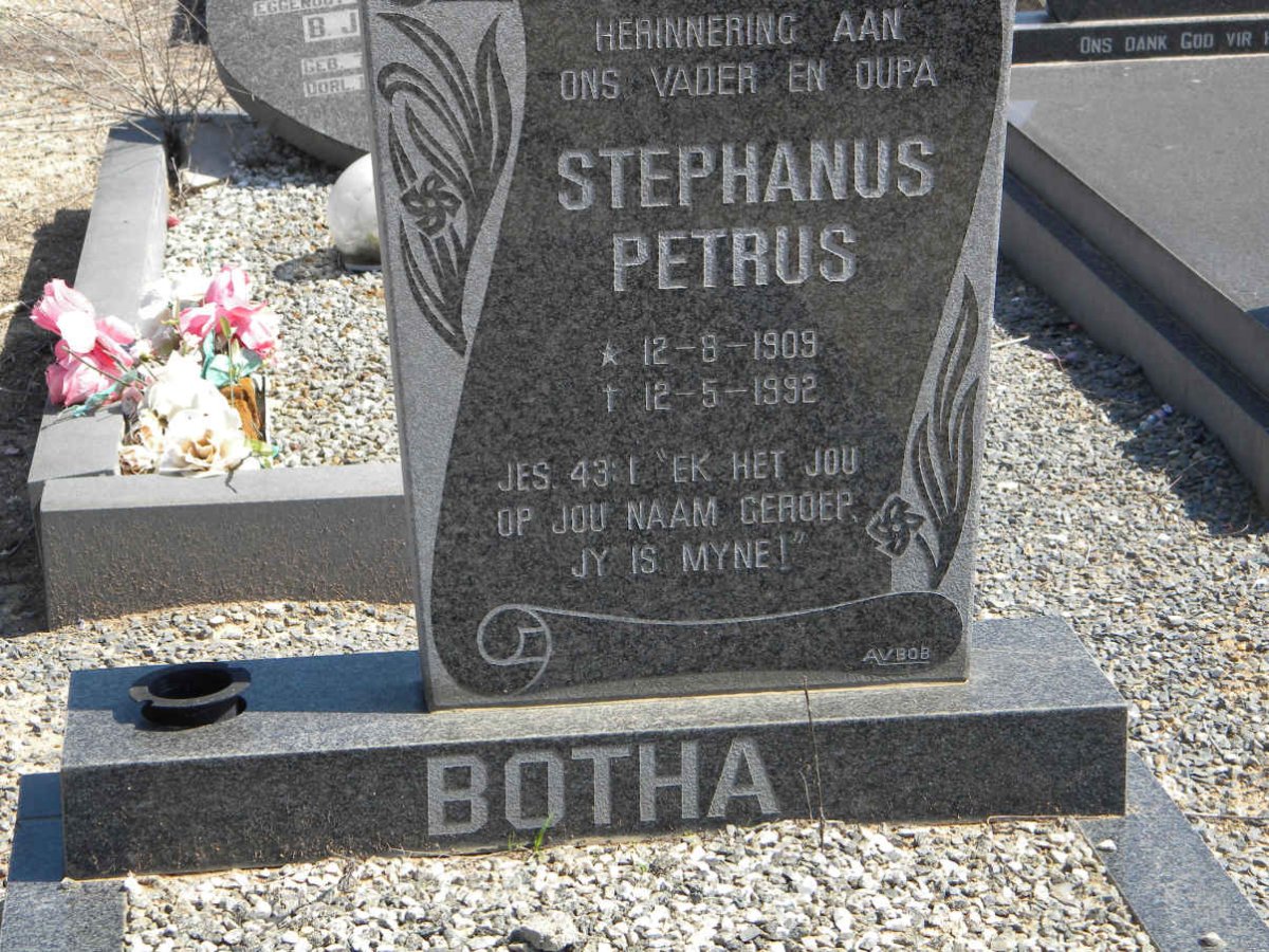 BOTHA Stephanus Petrus 1909-1992