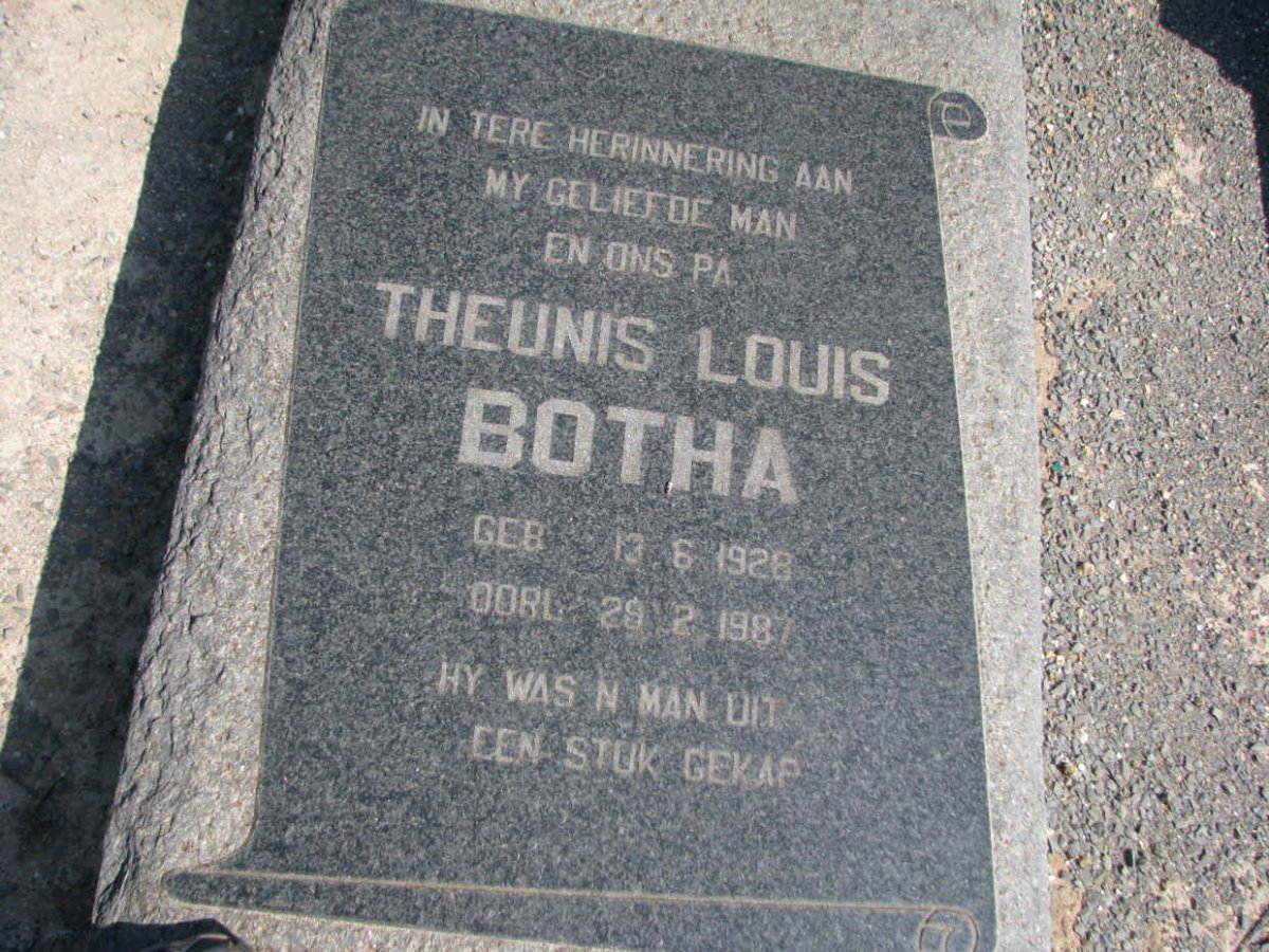BOTHA Theunis Louis 1928-1987