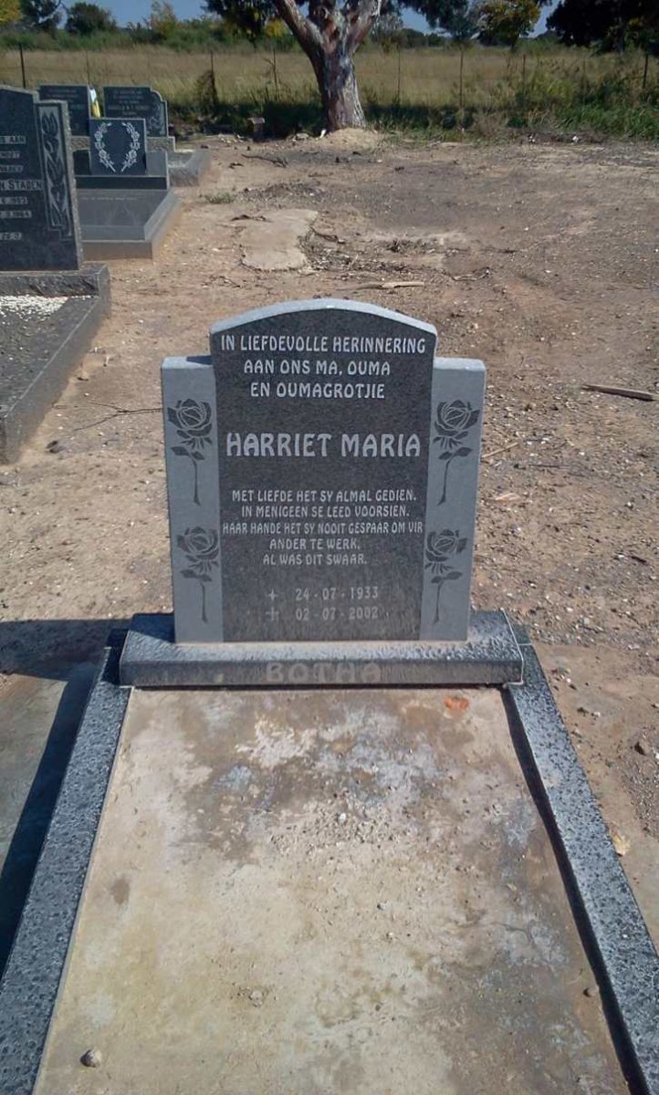 BOTHA Harriet Maria 1933-2002