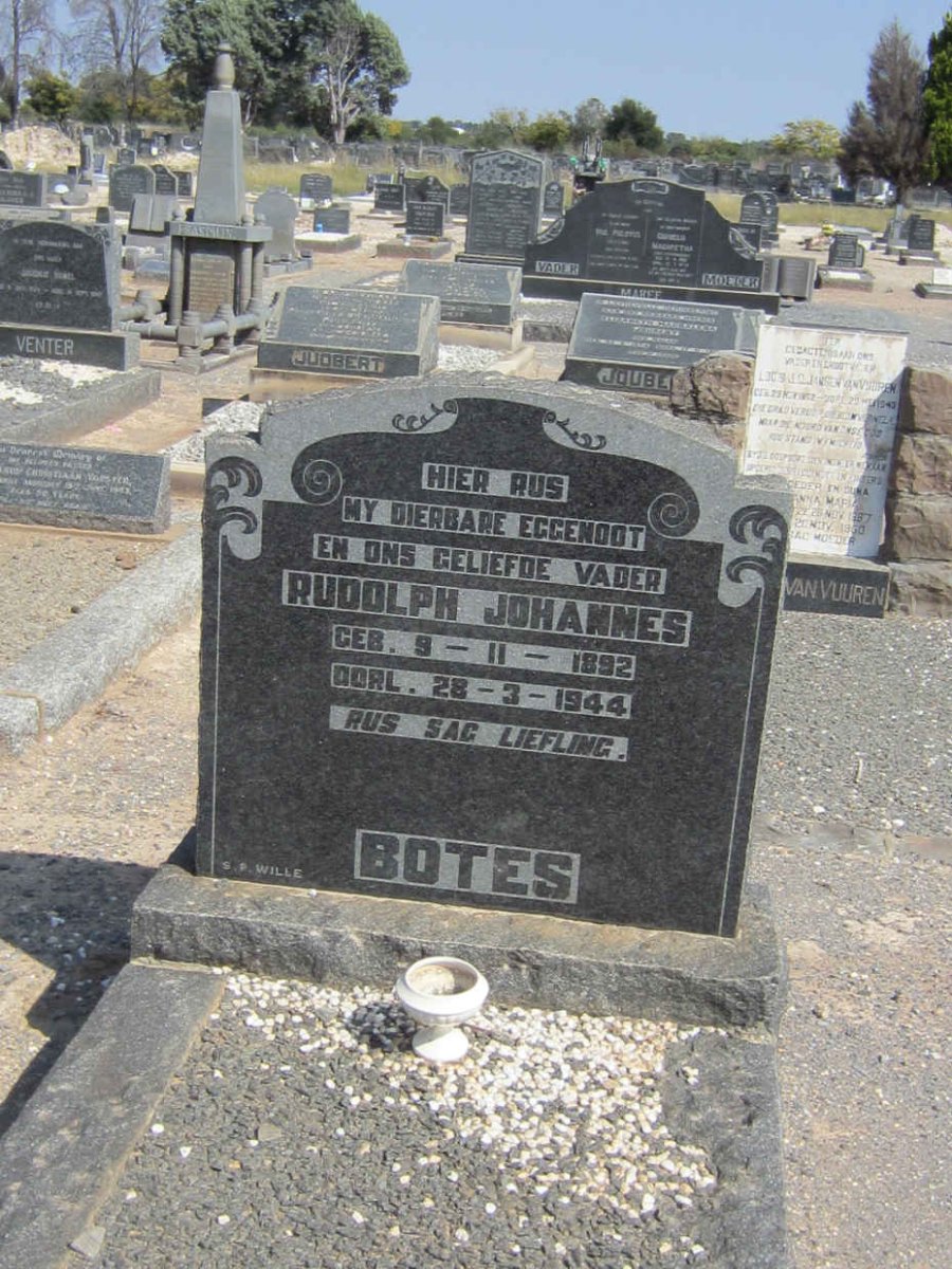 BOTES Rudolph Johannes 1892-1944