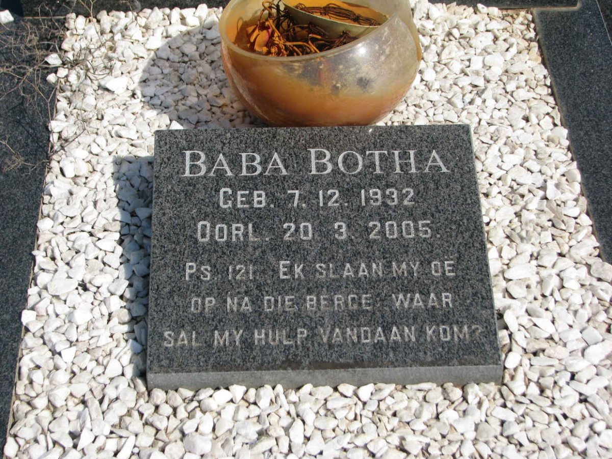 BOTHA Baba 1932-2005