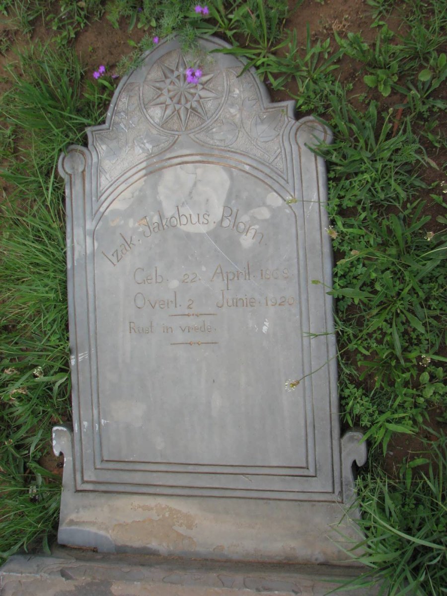 BLOM Izak Jakobus 1868-1920