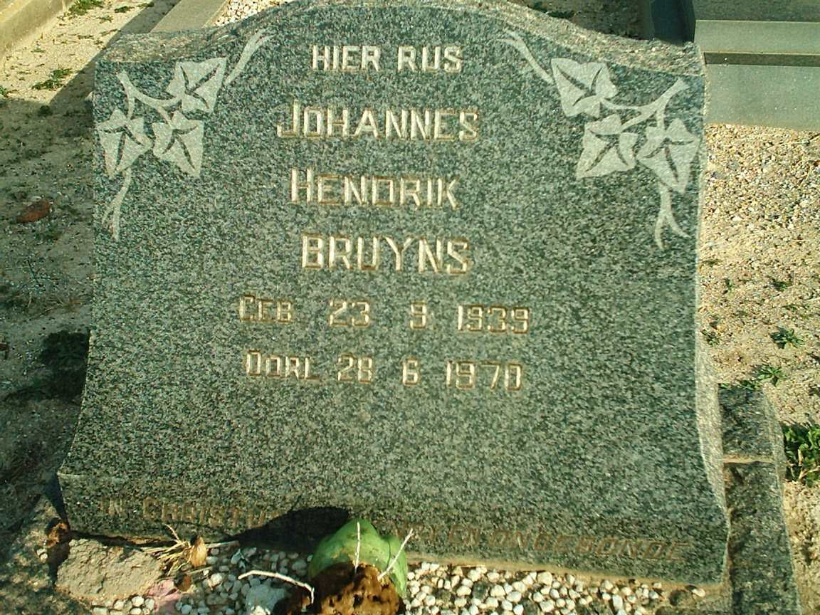BRUYNS Johannes Hendrik 1939-1970