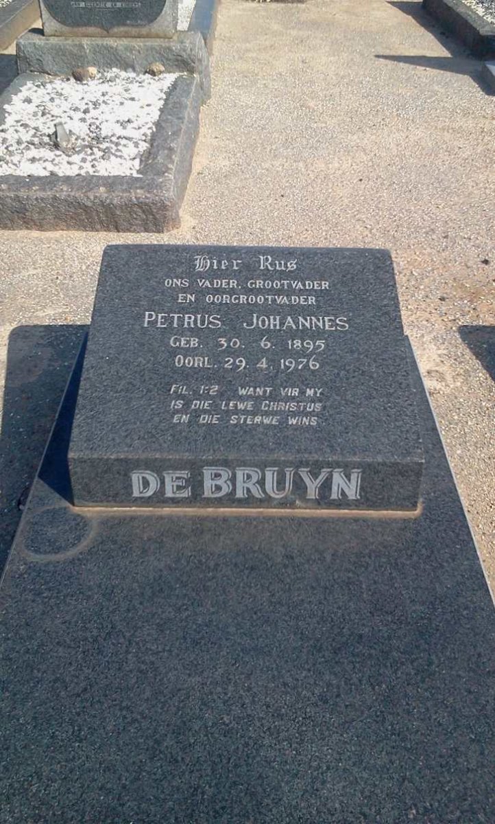 BRUYN Petrus Johannes, de 1895-1976