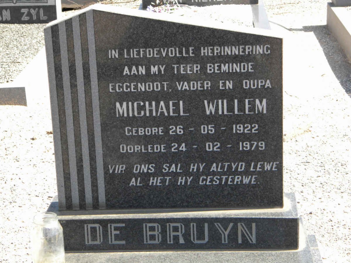 BRUYN Michael Willem, de 1922-1979