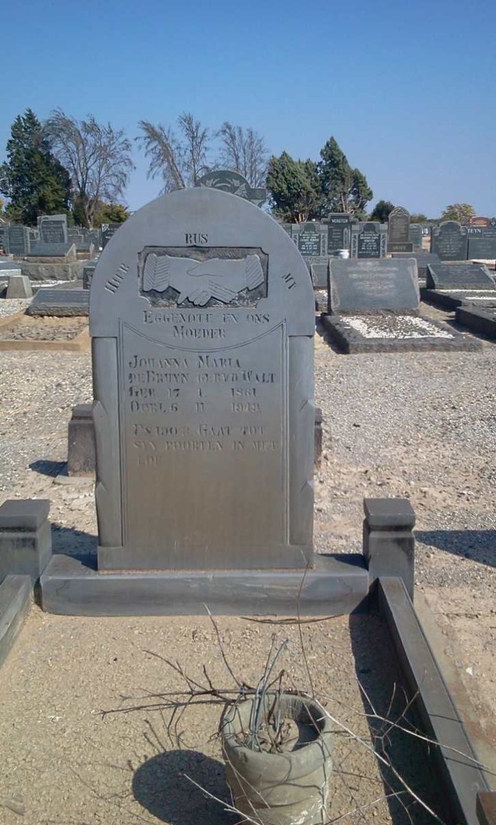 BRUYN Johanna Maria, de nee VAN DER WALT 1861-1949