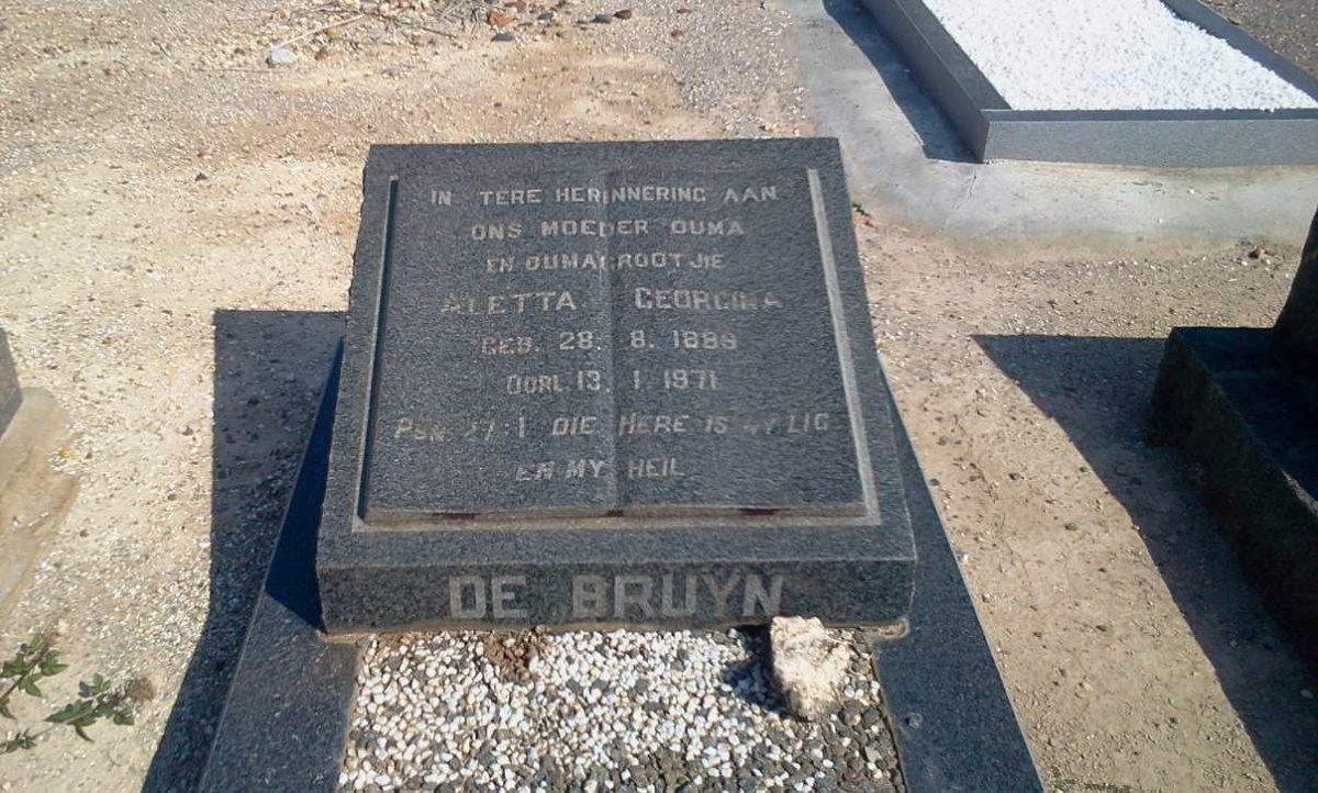 BRUYN Aletta Georgina, de 1889-1971