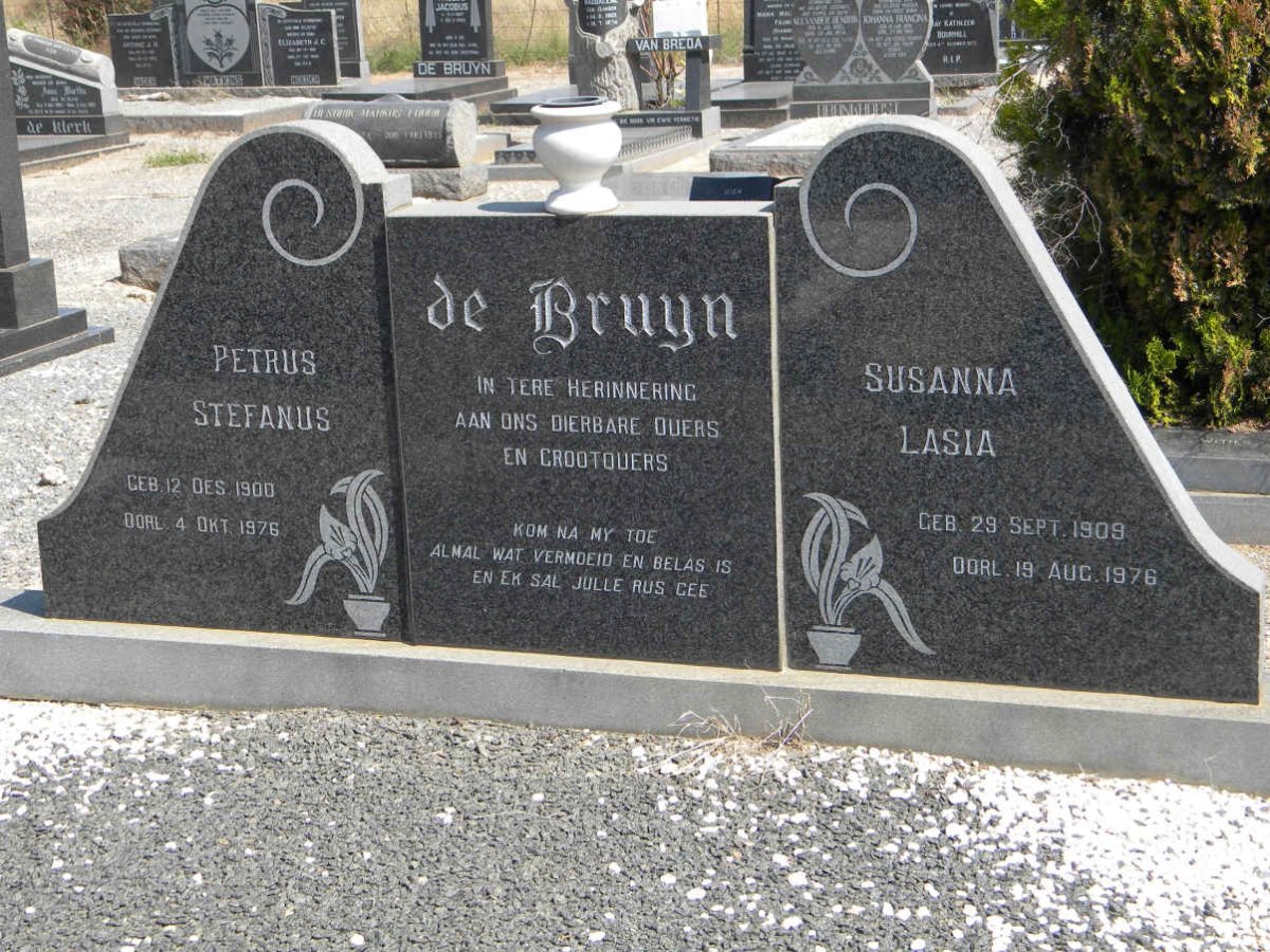 BRUYN Petrus Stefanus, de 1900-1976 &amp; Susanna Lasia 1909-1976