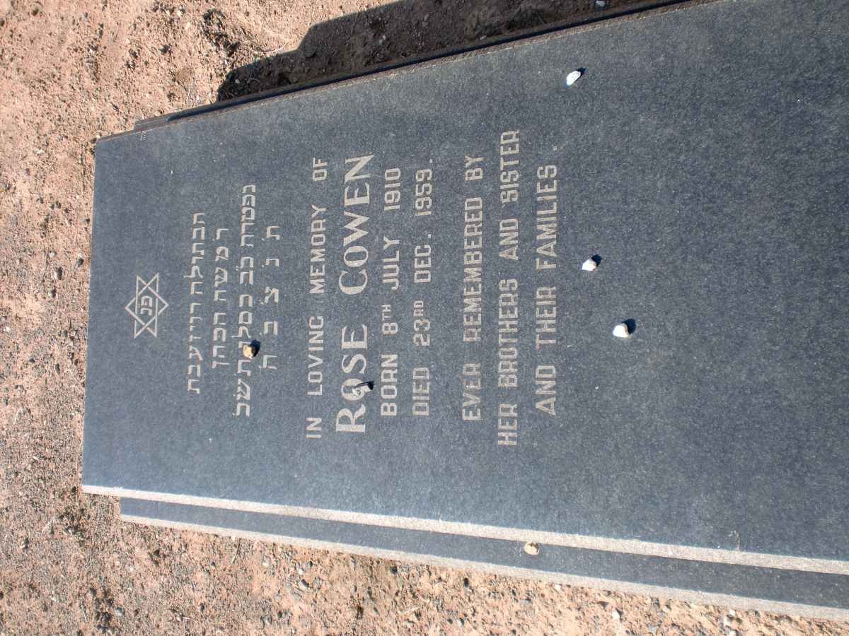 COWEN Rose 1910-1959