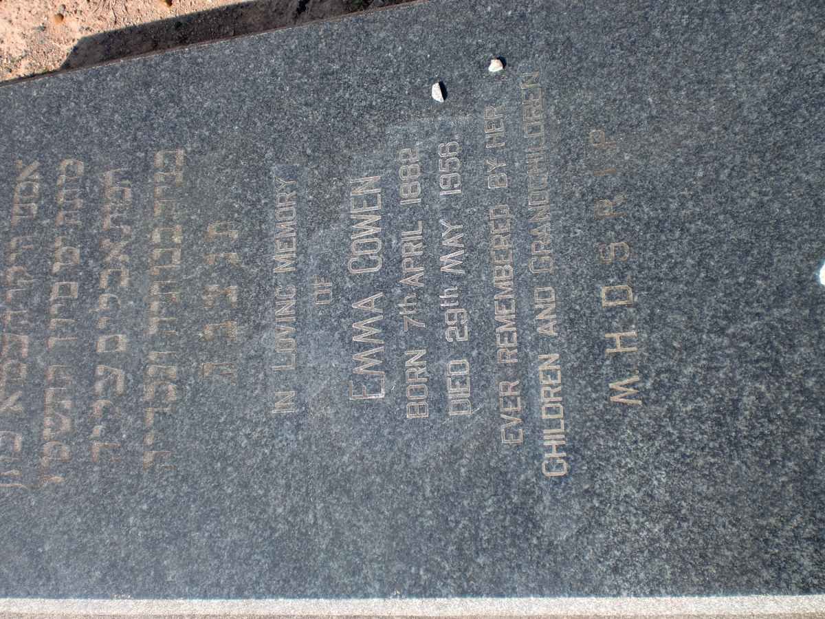 COWEN Emma 1882-1956
