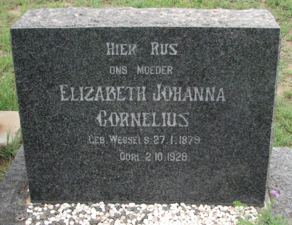 CORNELIUS Elizabeth Johanna nee WESSELS 1879-1928
