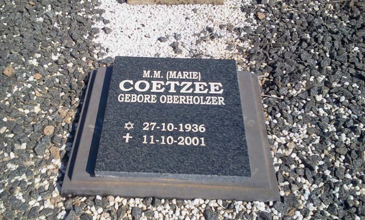 COETZEE M.M. nee OBERHOLZER 1936-2001