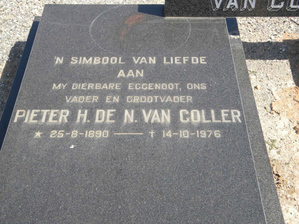 COLLER Pieter H. de N., van 1890-1976
