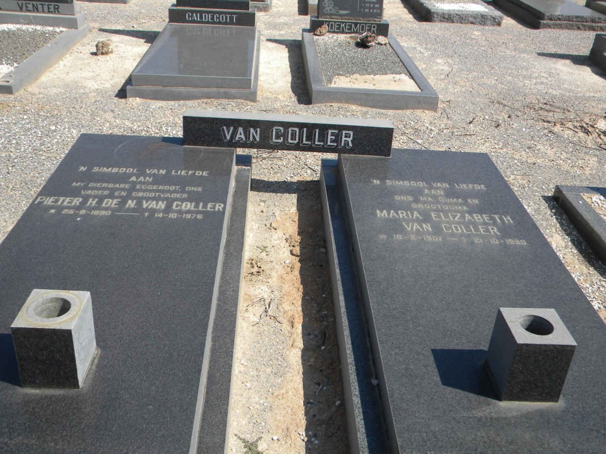 COLLER Pieter H. de N., van 1890-1976 &amp; Maria Elizabeth 1907-1990