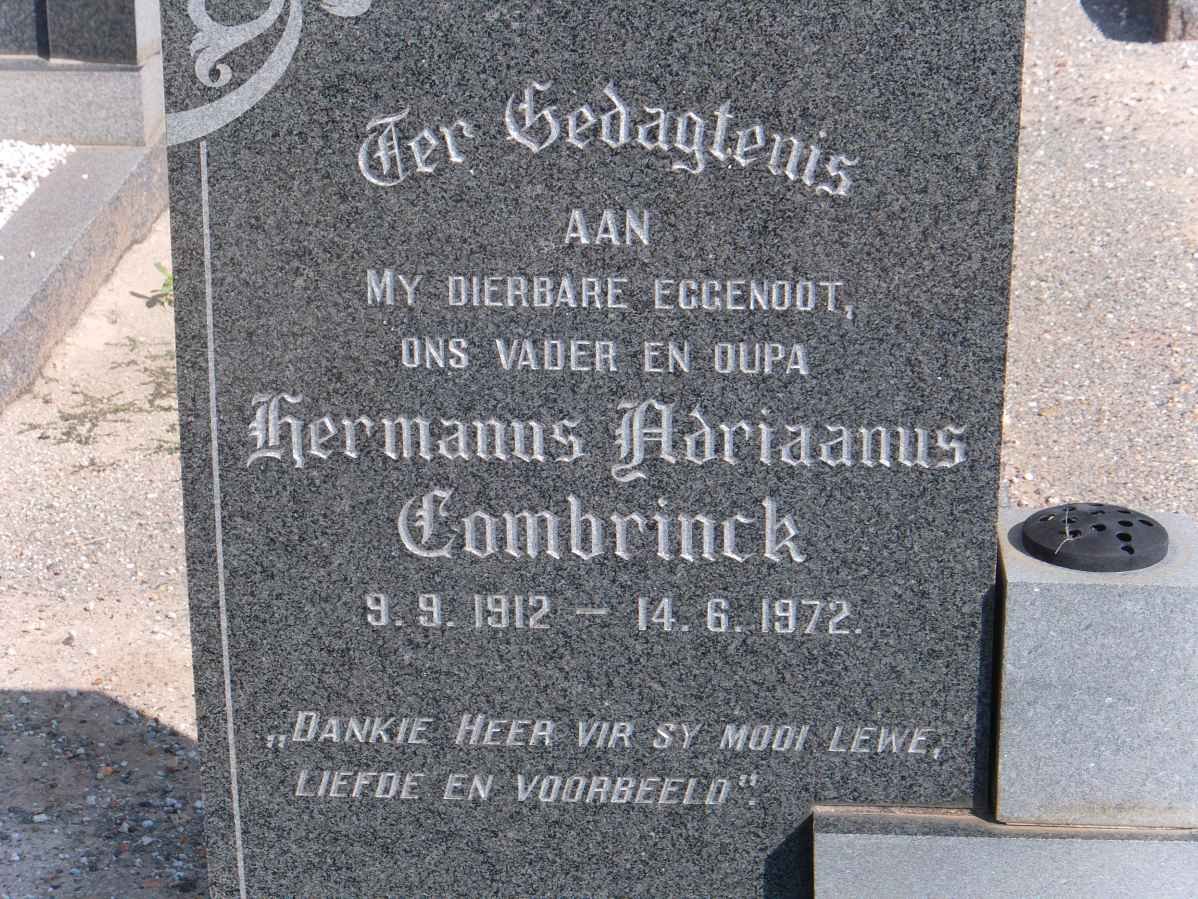 COMBRINCK Hermanus Adriaanus 1912-1972