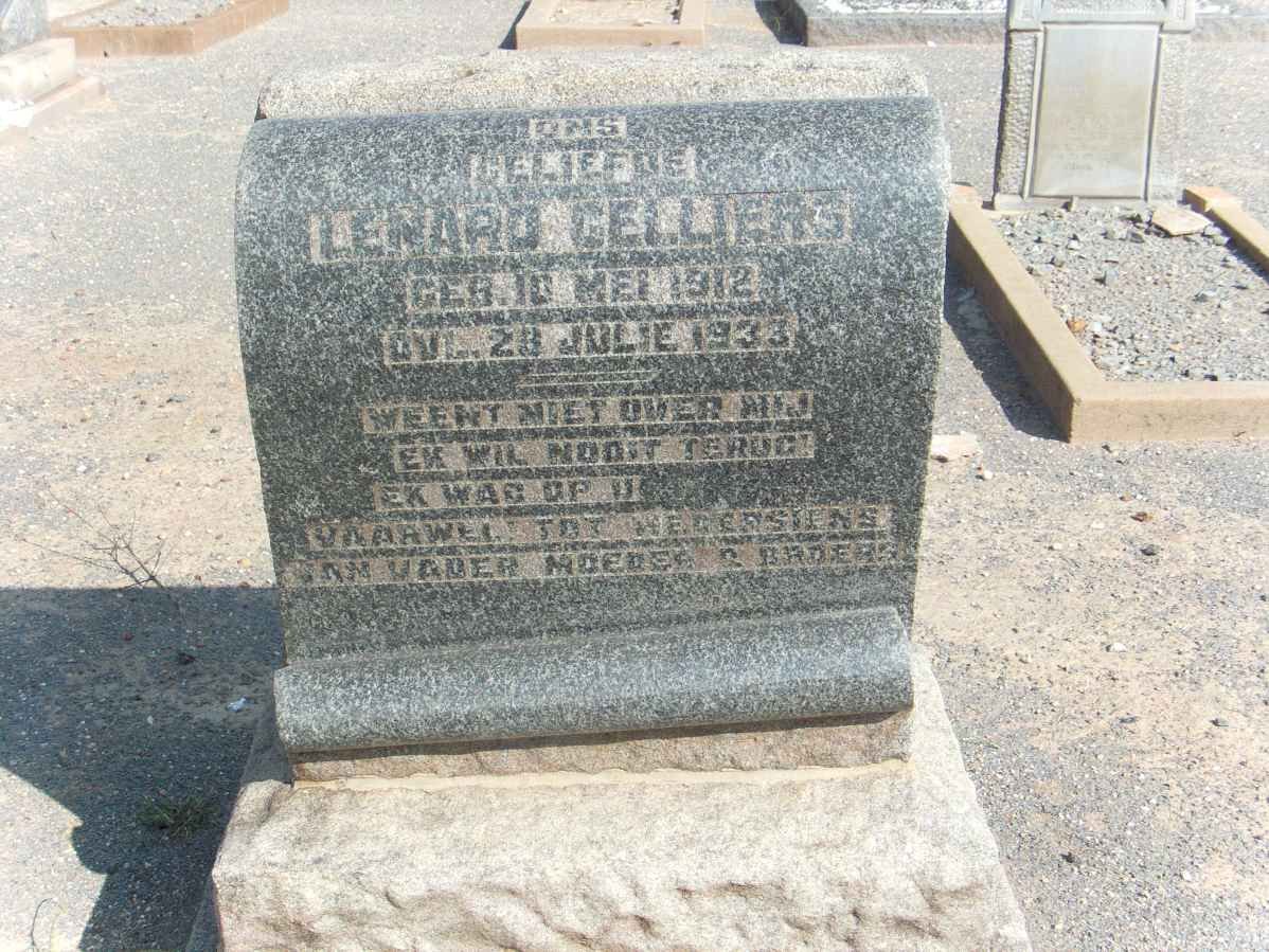 CELLIERS Lenard 1912-1933