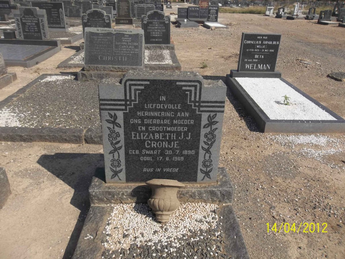 CRONJE Elizabeth J.J. nee SWART 1890-1969
