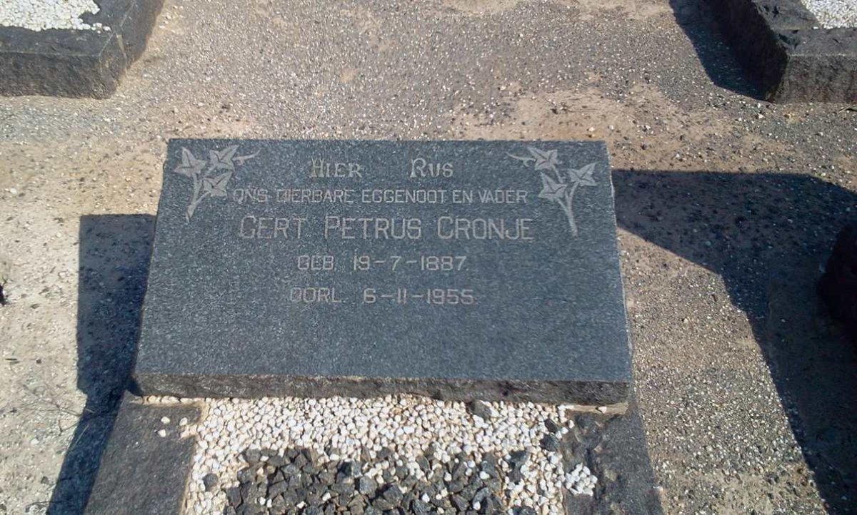 CRONJE Gert Petrus 1887-1955
