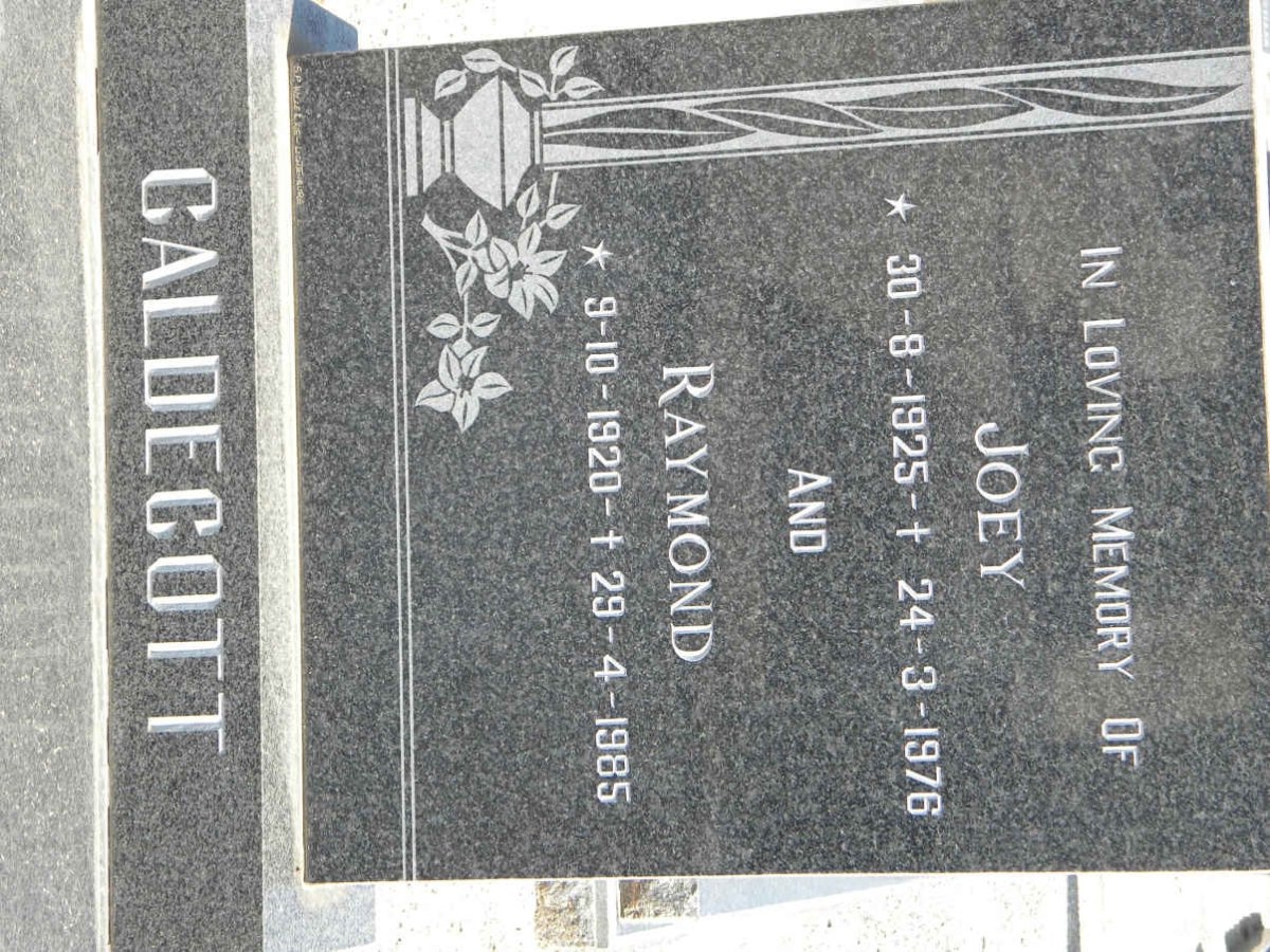 CALDECOTT Raymond 1920-1985 &amp; Joey 1925-1976