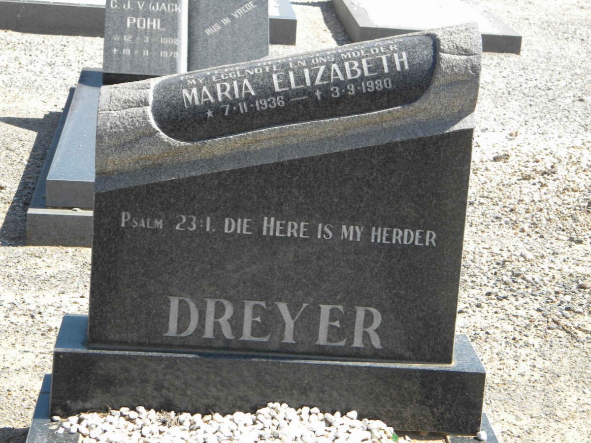 DREYER Maria Elizabeth 1936-1980