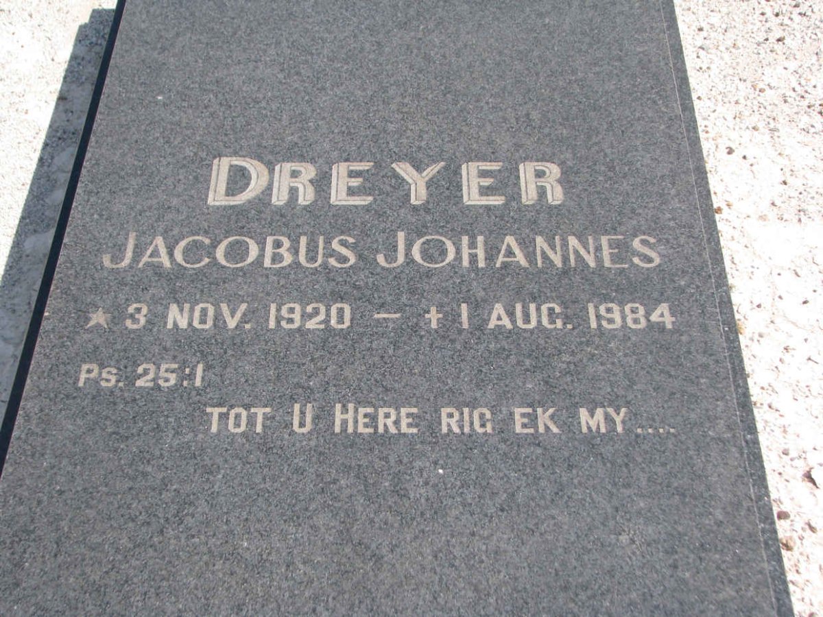 DREYER Jacobus Johannes 1920-1984