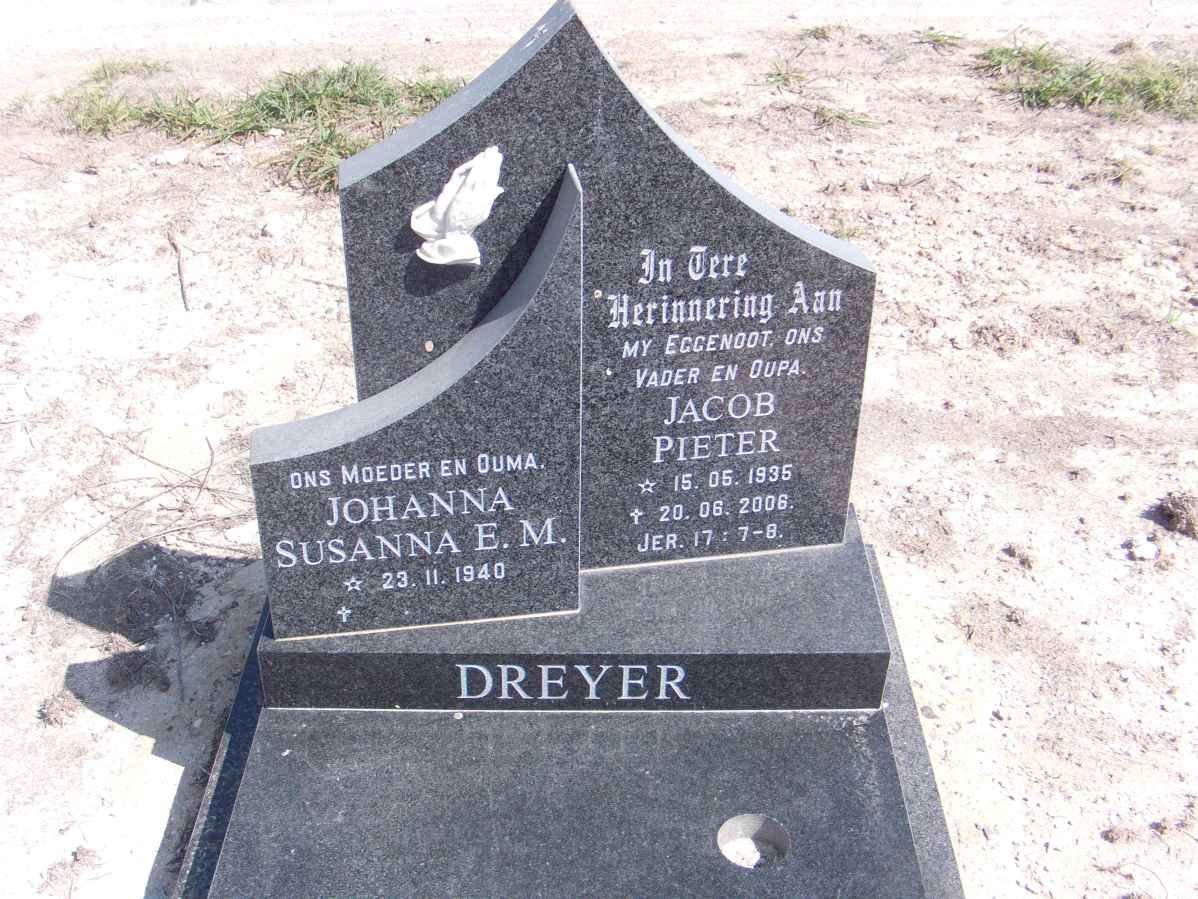 DREYER Jacob Pieter 1936-2006 &amp; Johanna Susanna E.M. 1940-