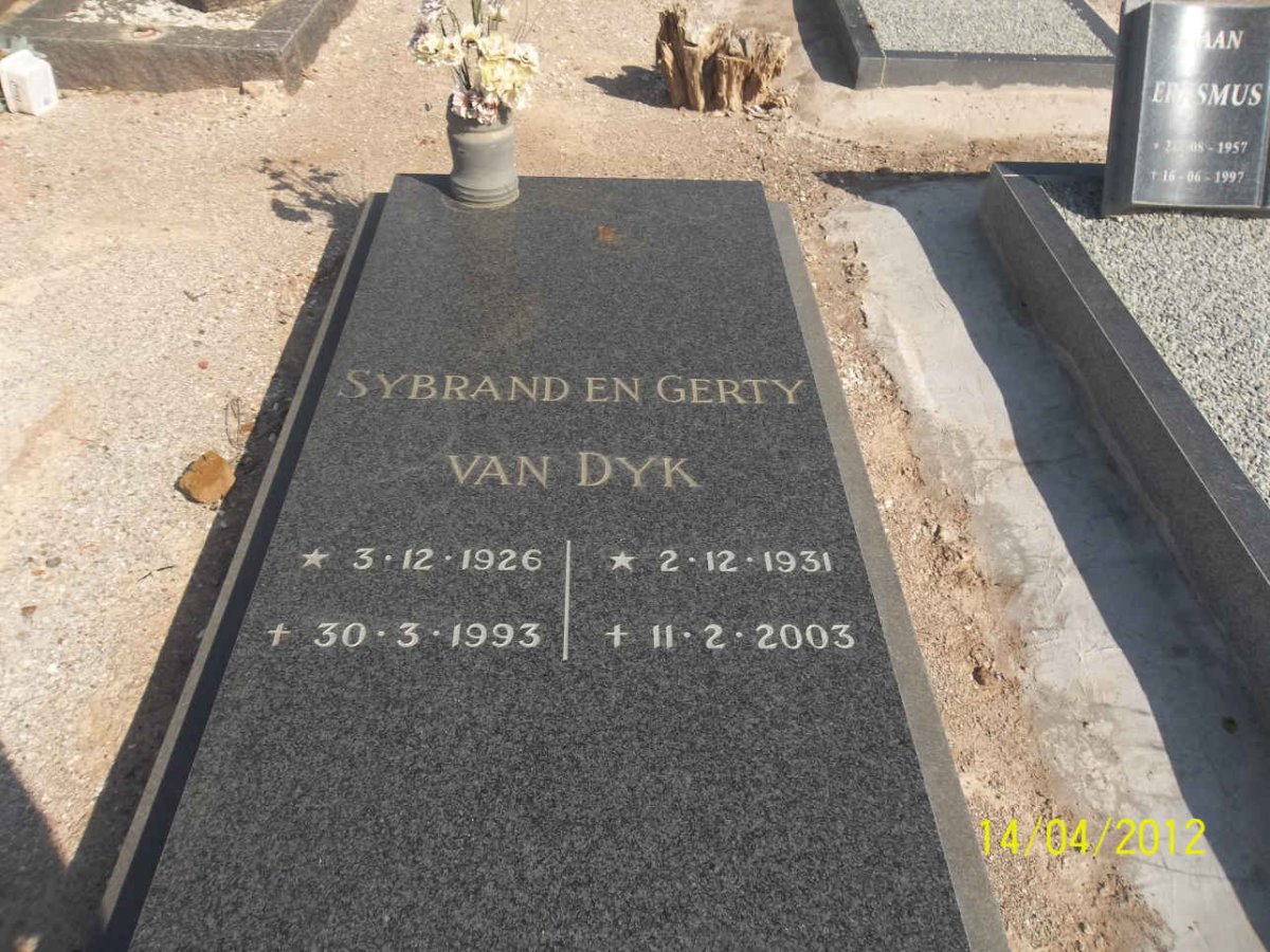 DYK Sybrand, van 1926-1993 &amp; Gerty 1931-2003