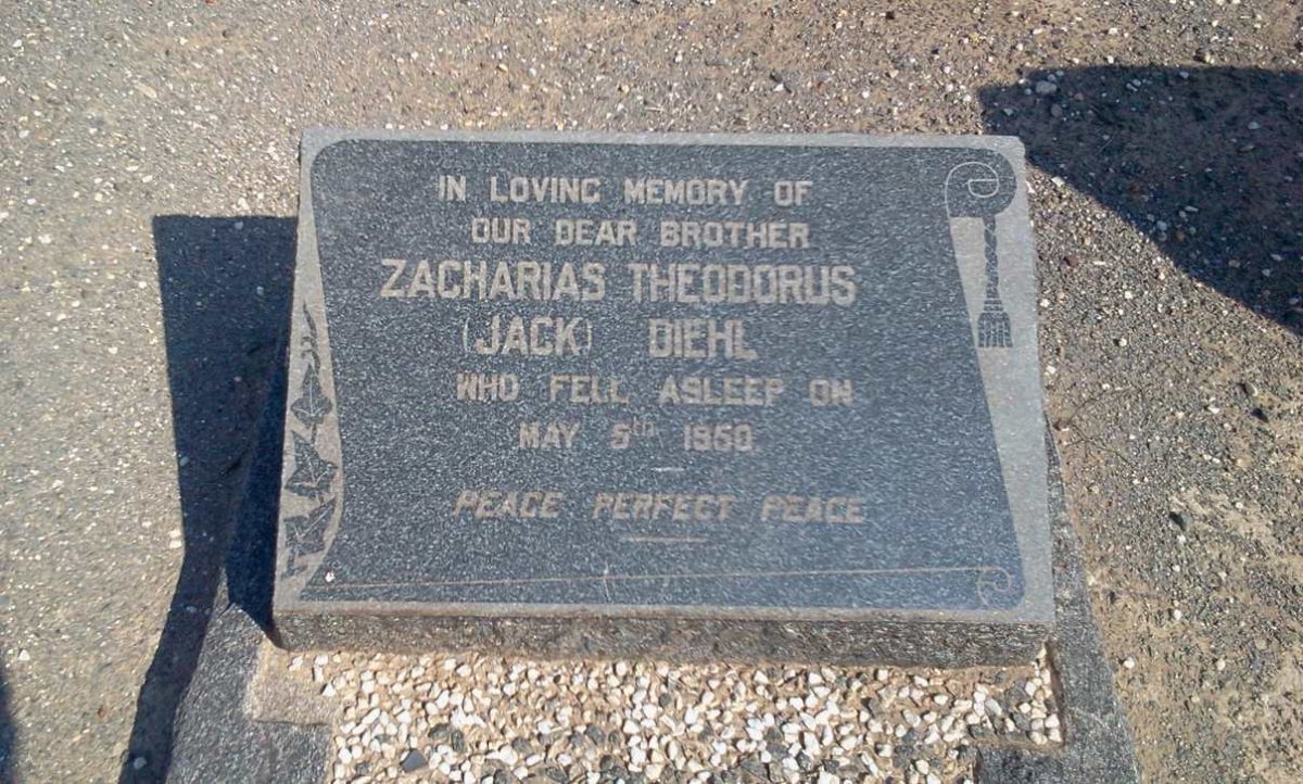 DIEHL Zacharias Theodorus -1950